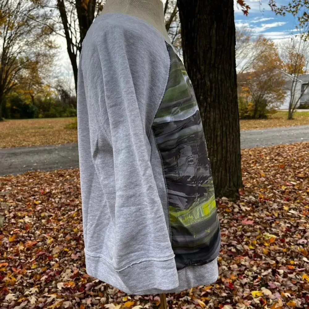 Calvin Klein Performance Grey and Green Sweatshirt, Size M